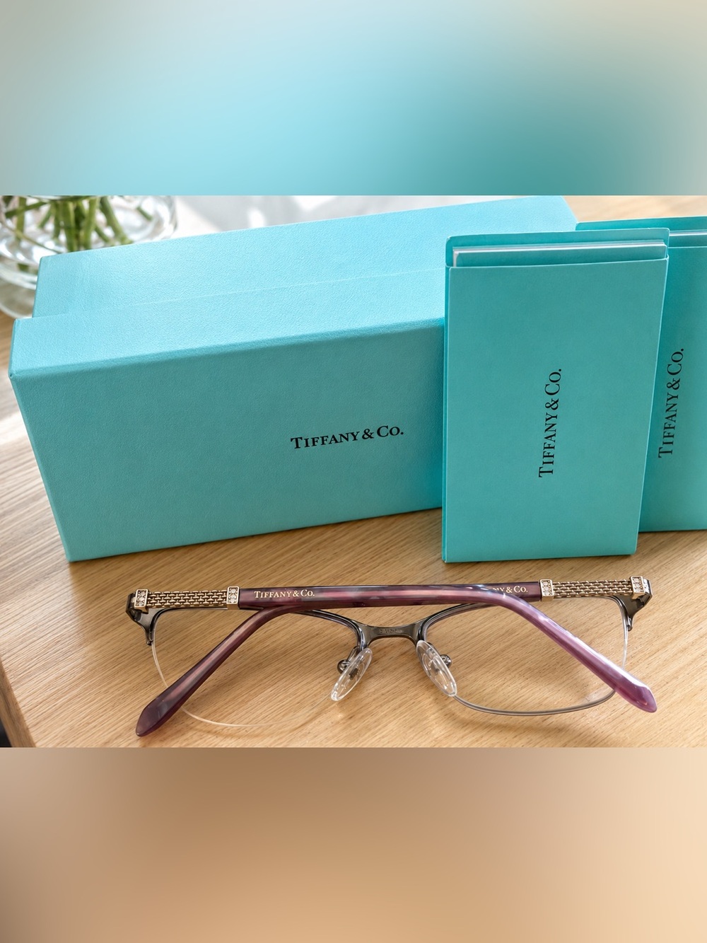 Tiffany & Co. TF1111-B 6091 Eyeglass Frames Only – Authentic – Box & COA